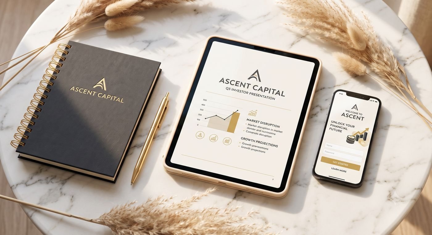 Website design mockup for a startup investor presentation in Mumbai